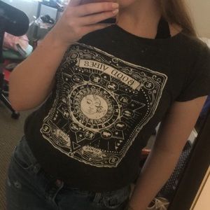 Rue 21 gray good vibes tee shirt